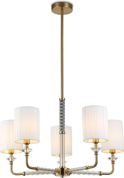 Люстра Ambrella LH71500/5 BS/FR (латунь/белый матовый)