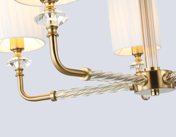 Люстра Ambrella LH71500/5 BS/FR (латунь/белый матовый)