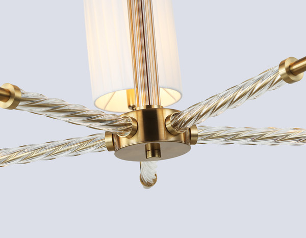 Люстра Ambrella LH71500/5 BS/FR (латунь/белый матовый)