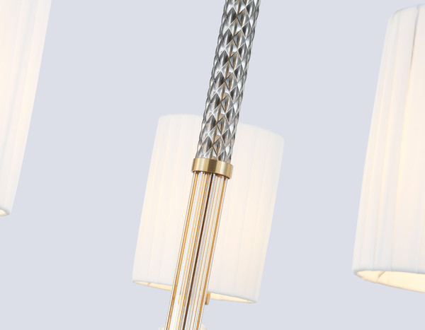 Люстра Ambrella LH71500/5 BS/FR (латунь/белый матовый)