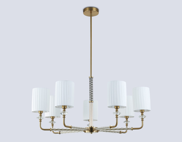 Люстра Ambrella LH71503/7 BS/FR (латунь/белый матовый)