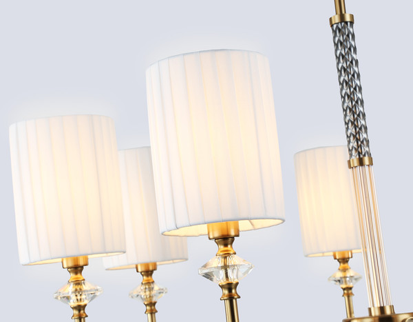 Люстра Ambrella LH71503/7 BS/FR (латунь/белый матовый)