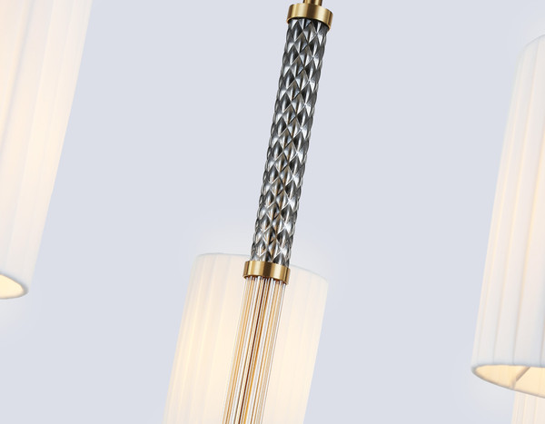 Люстра Ambrella LH71503/7 BS/FR (латунь/белый матовый)