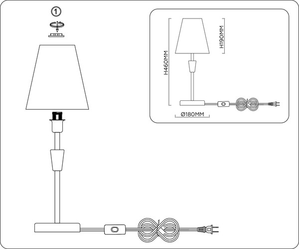 Прикроватная лампа Ambrella LH75057 BS/GN