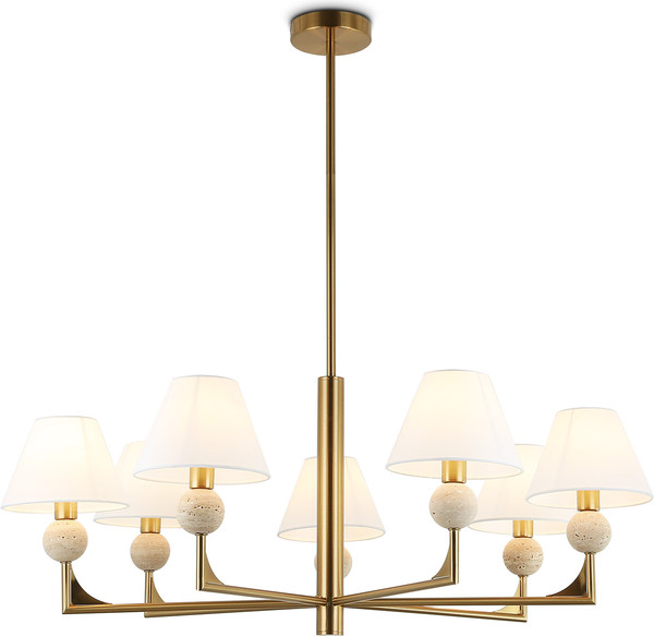 Люстра Ambrella LH75162/7 BS/FR (латунь/белый матовый)