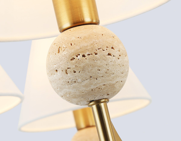 Люстра Ambrella LH75162/7 BS/FR (латунь/белый матовый)