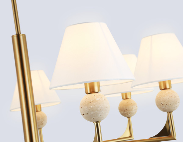 Люстра Ambrella LH75162/7 BS/FR (латунь/белый матовый)