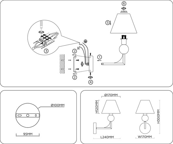 Бра Ambrella LH75165 BS/FR