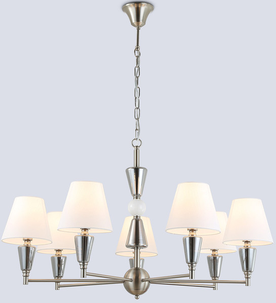 Люстра Ambrella LH75256/7 SN/FR (сатин никель/белый матовый) - фото