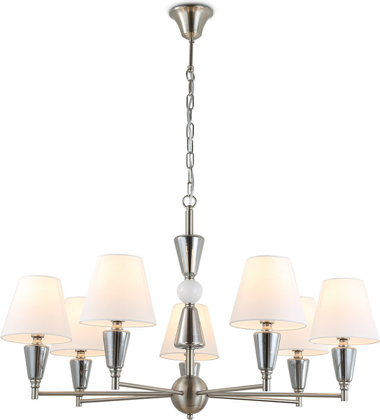 Люстра Ambrella LH75256/7 SN/FR (сатин никель/белый матовый)