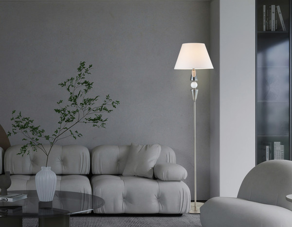 Торшер Ambrella LH75265 SN/FR (сатин никель/белый матовый)