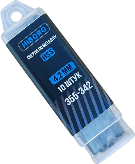 Набор сверл Hiborg HSS 4.2мм Y-355-342 - фото