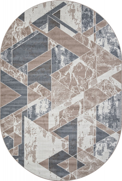 Ковер Merinos Sierra F354-OVAL-BEIGE-BLUE - фото