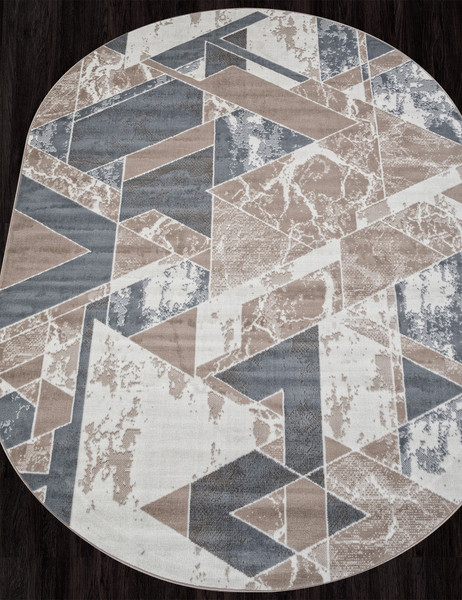 Ковер Merinos Sierra F354-OVAL-BEIGE-BLUE