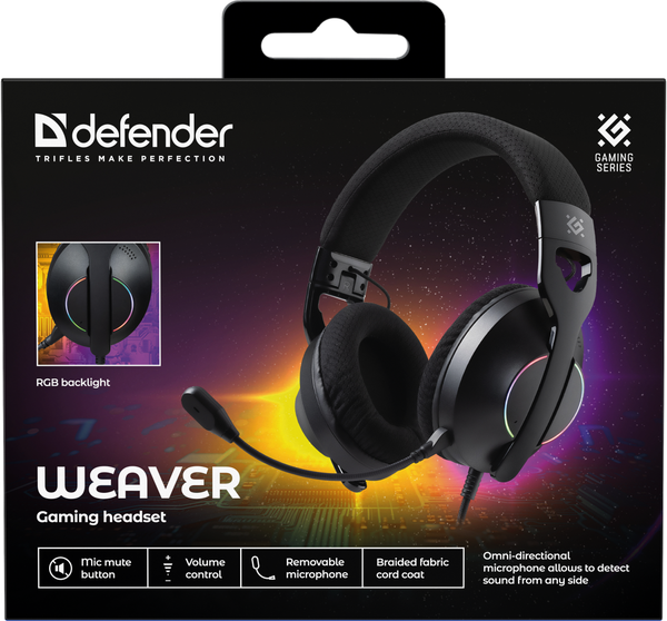 Наушники-гарнитура Defender Weaver / 62540