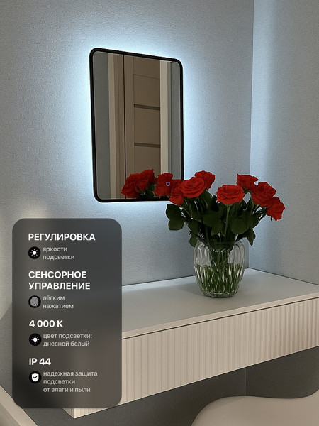 Зеркало Emze Smartphone 40х60 / LED.UV.SMART.40.60.СНЕ.4K