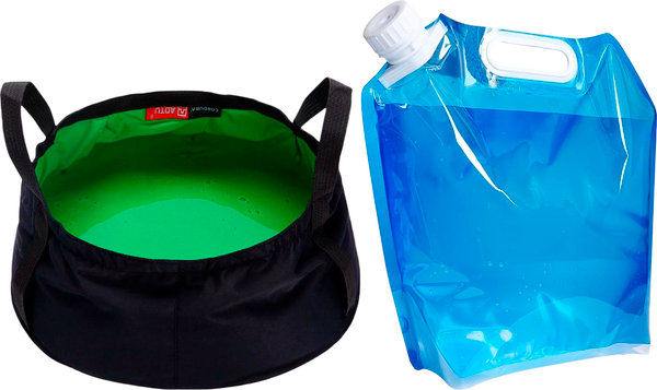 Походный умывальник Coyote Aotu AT6620/OG3155G (зеленый) с канистрой TBD056714001B (10л) - фото