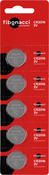 Комплект батареек Fibonacci CR2016/5B / FB-2016-5B - фото