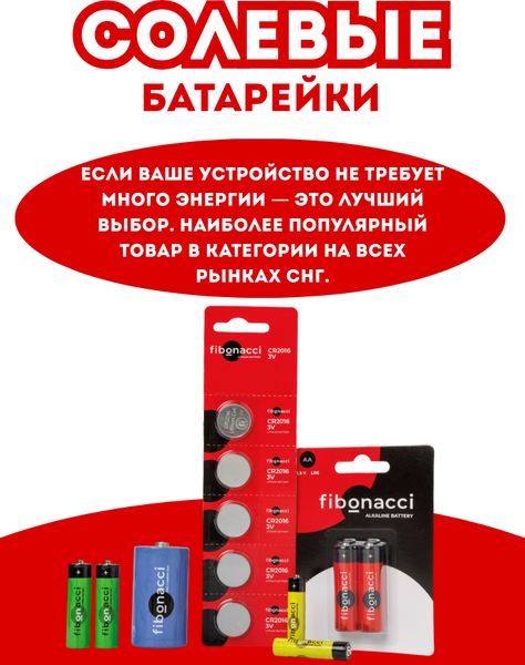 Комплект батареек Fibonacci CR2025/5B / FB-2025-5B