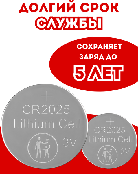 Комплект батареек Fibonacci CR2025/5B / FB-2025-5B