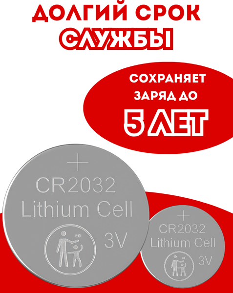 Комплект батареек Fibonacci CR2032/5B / FB-2032-5B