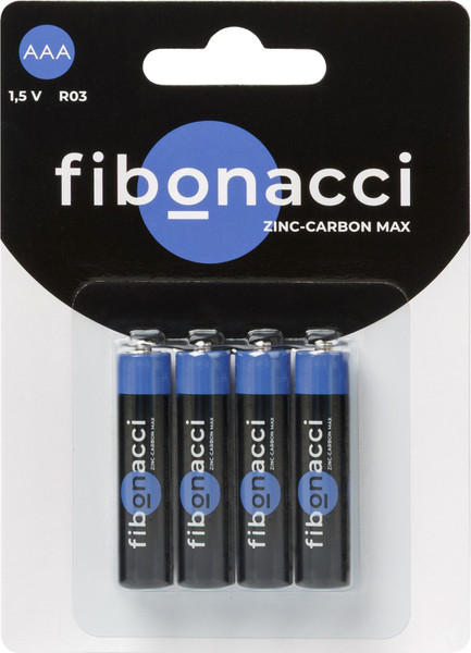 Комплект батареек Fibonacci R03/4B AAA / FB-R3M-BL4 - фото