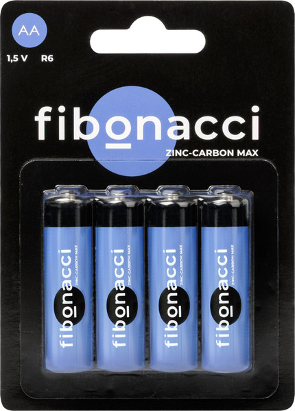 Комплект батареек Fibonacci R6/4B AA / FB-R6M-BL4 - фото