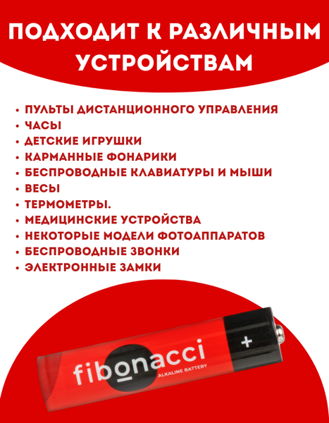 Комплект батареек Fibonacci АА LR6/2B / FB-LR6-BL2