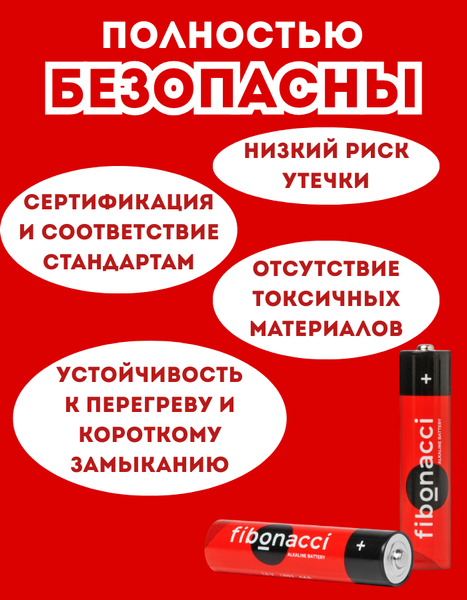 Комплект батареек Fibonacci АА LR6/2B / FB-LR6-BL2