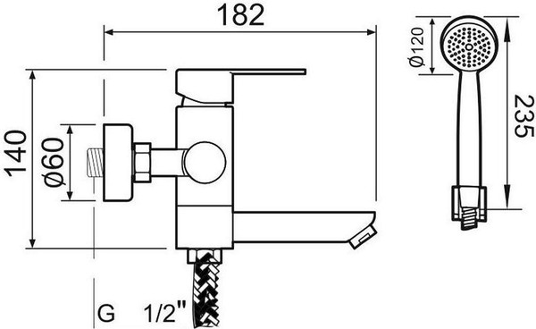 Смеситель РМС SUS124BL-009E