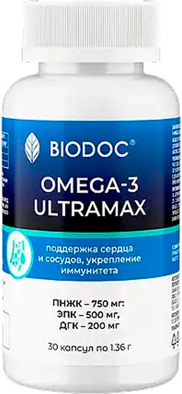 Жирные кислоты Biodoc Omega 3 Ultramax - фото