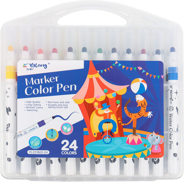 Фломастеры Yalong YL221802-24 - фото