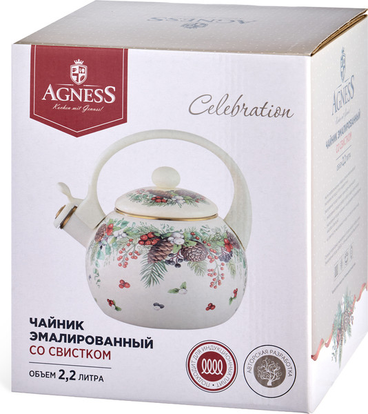 Чайник со свистком Agness 943-080