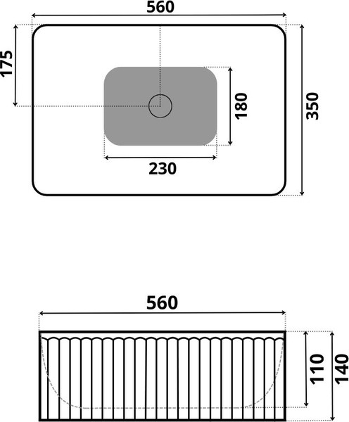 Умывальник Roxen Pablo Gold 570205