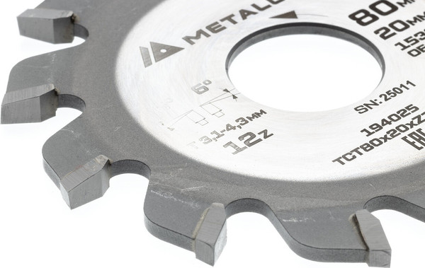Пильный диск Metallica Industry 80х20мм / 194025