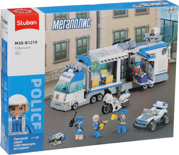 Конструктор Sluban Мобильный полицейский участок M38-B1219 / 10893576 - фото