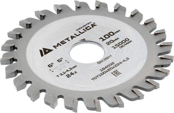 Пильный диск Metallica Industry 100х20мм / 194032