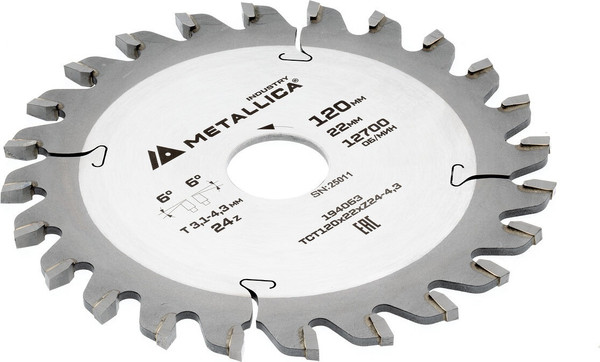 Пильный диск Metallica Industry 120х22мм / 194063