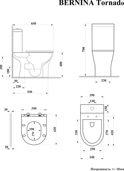 Унитаз напольный Cerutti Bernina CT11133
