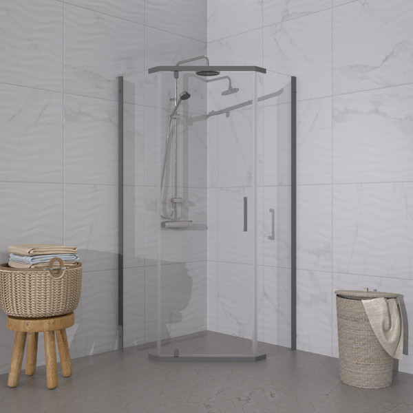 Душевой уголок Triton Дека Графит 90х90