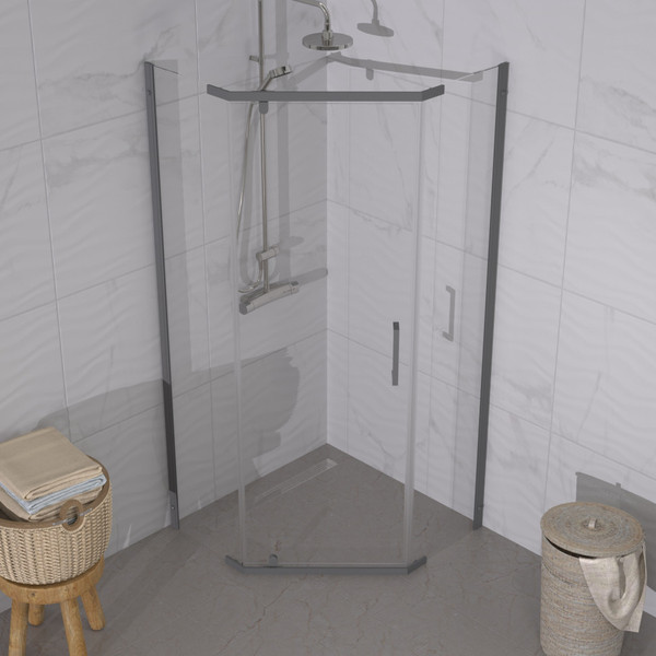 Душевой уголок Triton Дека Графит 90х90