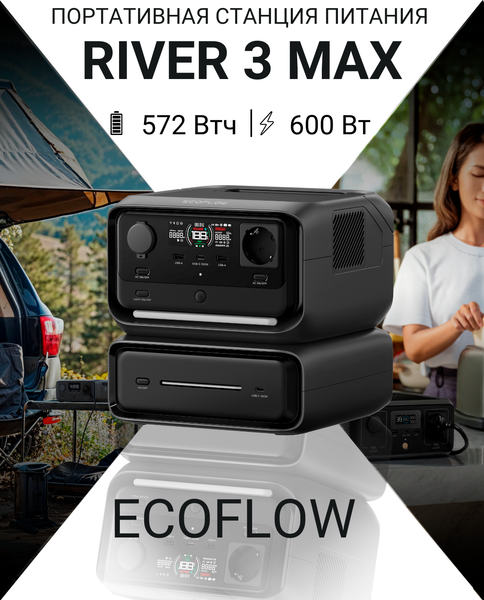Портативная зарядная станция EcoFlow River 3 Plus