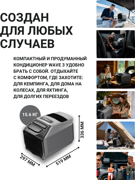 Мобильный кондиционер EcoFlow Wave 3
