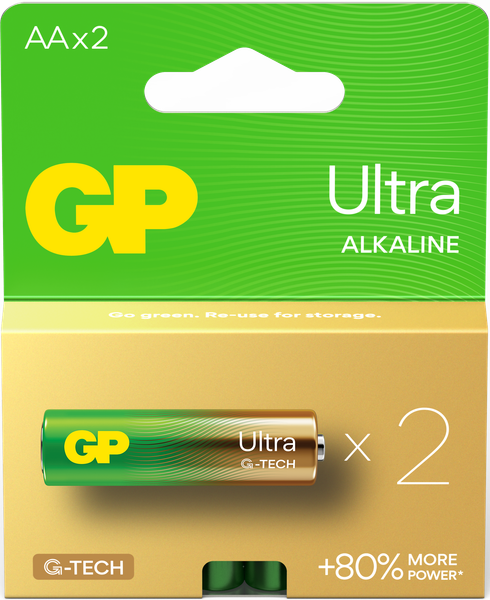Комплект батареек GP Batteries Ultra LR6/15AUETA21-2GSB2 - фото