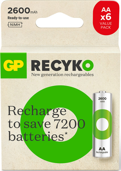 Комплект аккумуляторов GP Batteries 270AAHCE4R21-2GVPTLB6 - фото