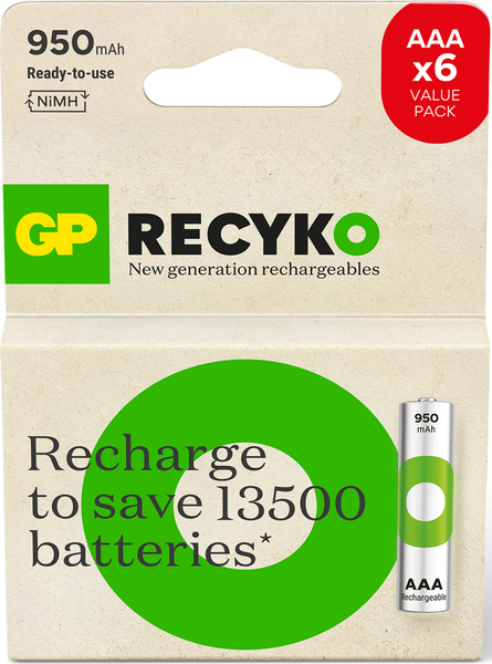 Комплект аккумуляторов GP Batteries 100AAAHCER21-2GVPTLB6 - фото