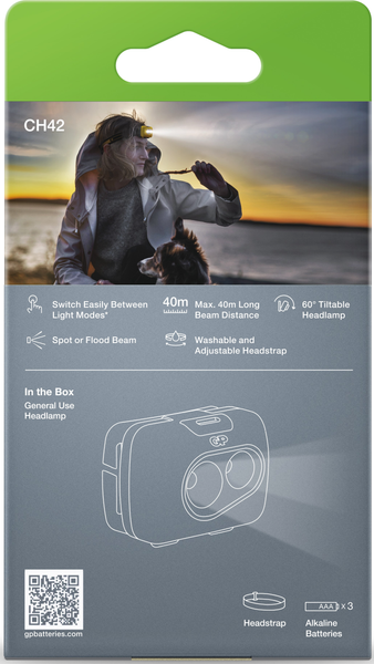 Фонарь GP Batteries Headlamp CH42YE-2B1