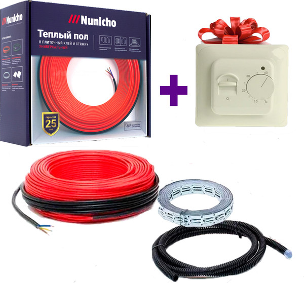 Теплый пол электрический Nunicho Etalon SHS 100Вт с терморегулятором RТС 70.26 - фото