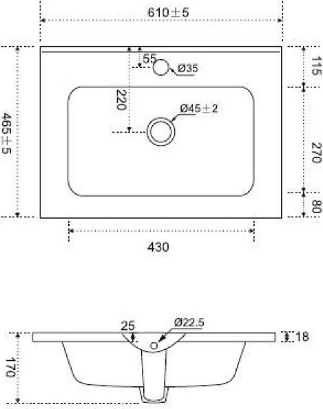 Умывальник AM.PM Sense M7BWCC0602WG
