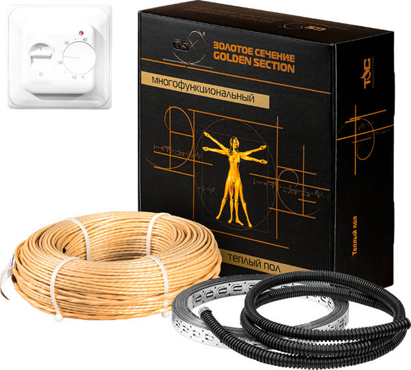 Теплый пол электрический Золотое сечение GS-2400-136.0 с терморегулятором RТС 70.26 - фото